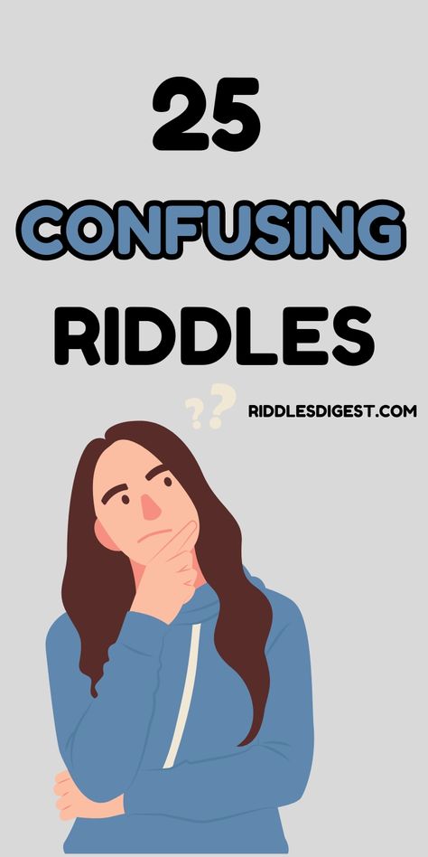 Discover 25+ mind-bending riddles to challenge your friends and family!   Perfect for brain teasers and puzzle enthusiasts. Unleash your inner detective and enjoy these fun, confusing riddles. Ready for the challenge?   Check out our blog for more intriguing puzzles! Word Puzzles Brain Teasers With Answers, Family Riddles, Word Puzzles Brain Teasers, Mind Games Puzzles, Brain Teaser Questions, Brain Teasers Pictures, Puzzle Games Brain Teasers, Mind Teasers, Logic Puzzles Brain Teasers