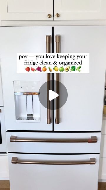 carlene forbes | home decor + lifestyle on Instagram: "comment LINK to get a message with all the fridge organization 🔗 you see in this video sent straight to your DMs! 🍓🍉🍇🍊🍍🍋🍏🥑🥬🥒

Yes we eat everything in this fridge and no I don’t think this is a waste of time 👏🏽😂 in a perfect world, would you organize your fridge weekly if you could? sound off in comments 🫢

amazon finds, amazon home, amazon organization, amazon favorites, amazon home finds, organize with me, clean with me, cleaning motivation, organizing motivation,  kitchen organization, kitchen organizing, fridge restock, restock asmr, fridge restock, fridge organization, refrigerator organizaton" How To Organize Your Fridge, French Door Refrigerator Organization, Aesthetic Fridge Organization, French Door Fridge Organization, Restock Fridge, Organizing Fridge, Organizing Motivation, Organize Fridge, Organization Refrigerator