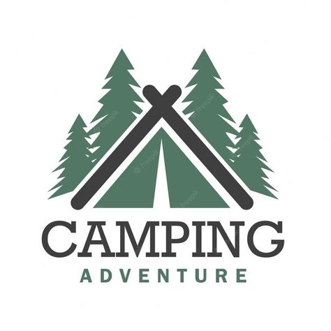 Camper Logo Design, Logo Camping, Camper Logo, Camping Logo, Camp Logo, Camping Design, Adventure Logo, Vector Art Design, Camping Adventure