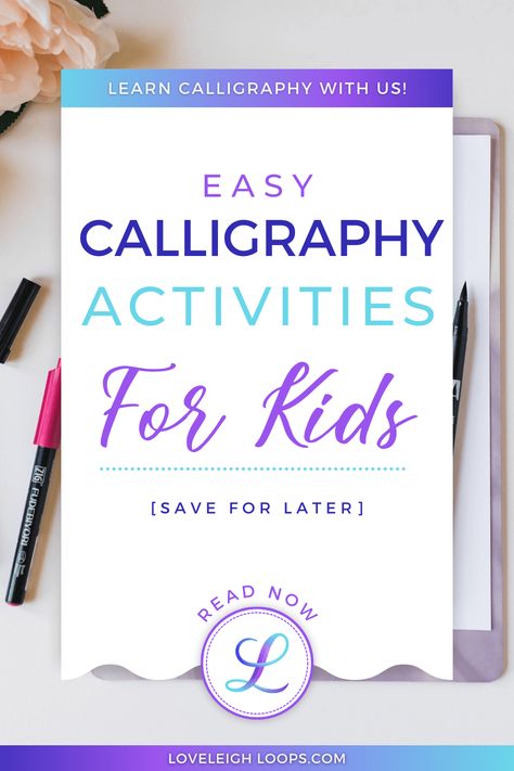 Calligraphy Projects Ideas, Name Projects For Kids, Basic Calligraphy For Beginners, Teaching Calligraphy, Calligraphy For Beginners Worksheets, Calligraphy Exercises, Calligraphy For Kids, Fonts Doodle, Beginner Calligraphy