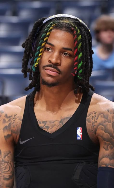 Nba Wallpapers Ja Morant, Ja Morant Hair, Ja Morant Aesthetic, Ja Morant Style, Dread Hairstyles For Men, Cute Dreads, Dreadlock Hairstyles For Men, Basketball Photography, Nba Wallpapers