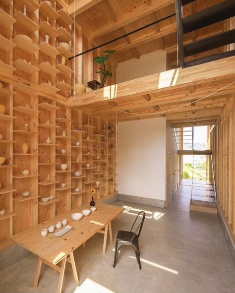 Workshop Architecture, Environment Architecture, Environmental Architecture, Gallery House, Studios Architecture, Wall Wood, Pottery Workshop, Architectural Section, Tiny House Movement