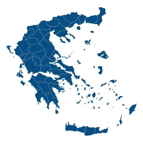 Greece map with administrative. Map of Greece Map Of Greece Aesthetic, Map Of Greece, Greece Map, Art Ideas, Vector Art, Greece, Vector Free, Tattoo Designs, Clip Art