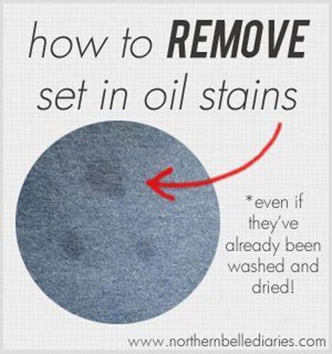 DIY Hacks for Ruined Clothes. Awesome Ideas, Tips and Tricks for Repairing Clothes and Removing Stains in Clothing | How to Remove Oil Stains or Grease Stains from Clothes | http://diyjoy.com/diy-hacks-for-fixing-ruined-clothes Removing Set In Stains From Clothes, Remove Grease Stain, Laundry Tips And Tricks, Clean Hacks, Remove Oil Stains, Deep Cleaning Hacks, Baking Soda Benefits, Homemade Cleaning Supplies, Cleaning Painted Walls