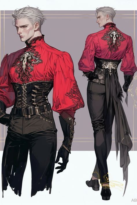 Men In Dresses Art, Male Fantasy Clothing, Male Dress, Walpapers Cute, Vampire Clothes, Smart Casual Menswear, Casual Menswear, Clothing Design Sketches, Fashion Illustration Dresses