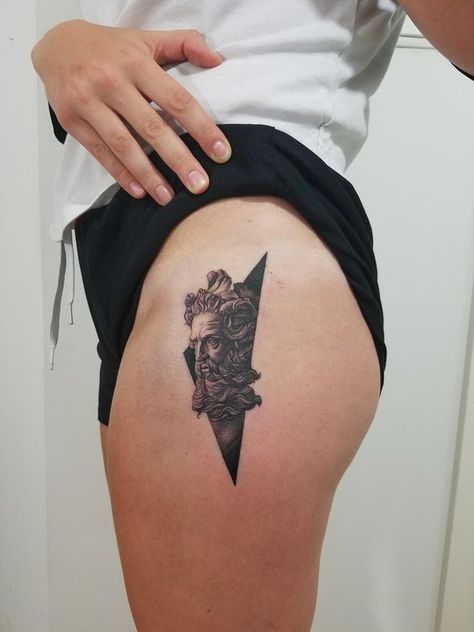 Stoicism Tattoo, Japanese Tattoos For Men, Poseidon Tattoo, Zeus Tattoo, Japanese Tattoos, Mythology Tattoos, Greek Tattoos, Japanese Sleeve Tattoos, Painting Tattoo