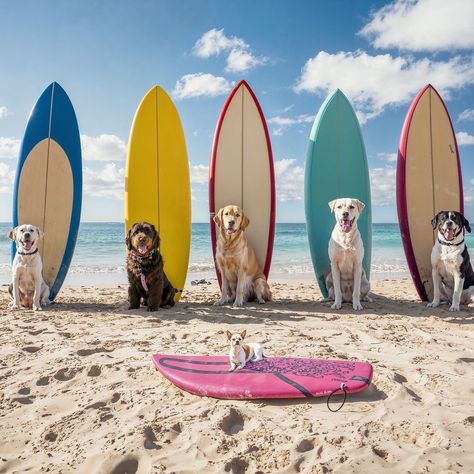 Did someone say treat!🐾🏄‍♀️  #Dogsurfing #Hangten #surfsup Dogs Beach, Annual Planner, Goofy Dog, Beach Surfing, Hang Ten, Beach Hacks, Surf Life, Surfs Up, Dog Print