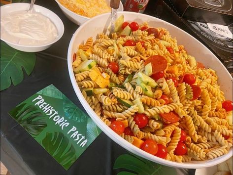 Jurassic park themed party food Jurrasic Park 2nd Birthday Party, Dino Birthday Party Food Dinosaur Snacks, Three Rex Food Ideas, Three Rex Party Food, Dinosaur Food Ideas Themed Parties, Jurassic Park Themed Food, Jurassic Park Food Ideas, Jurassic Park 3rd Birthday Party, Dino Food Ideas