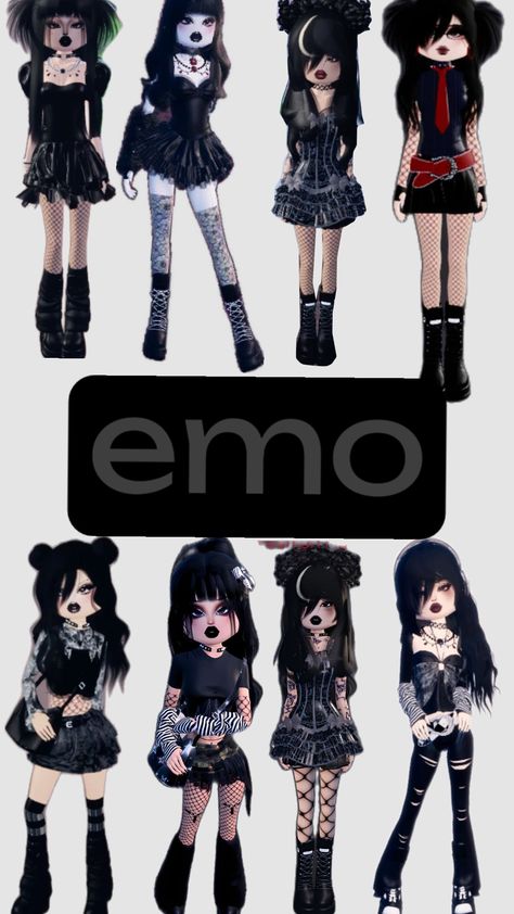 dress to impress theme: emo #emo #dti #dtioutfits #dresstoimpress Emo Dti Outfit, Emo Party Outfit, Dress To Impress Emo, Emo Dress To Impress, Emo Party, Personality Descriptions, Emo Emo, Emo Aesthetic, Scene Queens