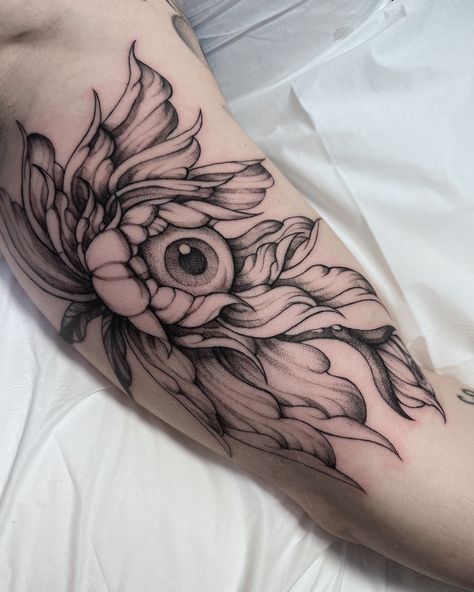 Eye Plant Tattoo, Eye With Flowers Tattoo, Eyes And Flowers Tattoo, Eye In Flower Tattoo, Peony Eye Tattoo, Eyeball Flower Tattoo, Blackwork Eye Tattoo, Flower Eye Tattoo, Eye Flower Tattoo