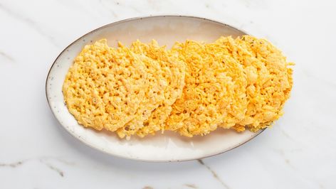 Your Air Fryer Is The Secret For Flawless Cheese Crisps - Tasting Table Air Fryer Cheese, Parmesan Crisps Recipe, Cheesy Snack, Parmesan Crisps, Aged Cheese, Spicy Seasoning, Airfryer Recipes, Cheese Crisps, Oven Canning