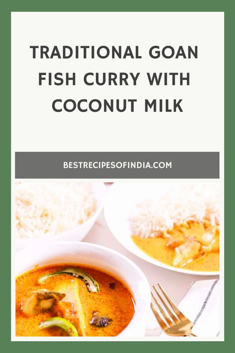 Traditional Goan fish curry with coconut milk served with rice. Goan Curry, Goan Shrimp Curry, Curry Fish Recipes Coconut Milk, Coconut Milk Fish Curry, Goan Fish Curry, Goan Fish Curry Recipe, Fish Curry Recipe, Coconut Milk Recipes, Coconut Milk Curry