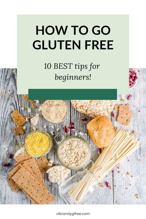 Learn how to go gluten free for celiac disease, gluten sensitivity, or other health reasons. These 10 easy tips are the perfect jumpstart! #glutenfree #glutenfreediet #celiac #glutenfreefood Gluten Free For Beginners, Gluten Free Benefits, Gluten Free Grocery List, Gluten Free Guide, Gluten Free Shopping, Gluten Free Travel, Going Gluten Free, Gluten Free Restaurants, Gluten Free Living