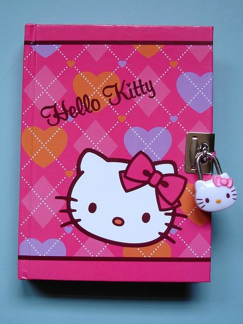 Hello Kitty diary Hello Kitty Diary, Stationery Obsession, Hello Kitty Merchandise, Sleepover Birthday Parties, Tom Y Jerry, Miss Kitty, Hello Kit, Stationary School, Hello Kitty Items