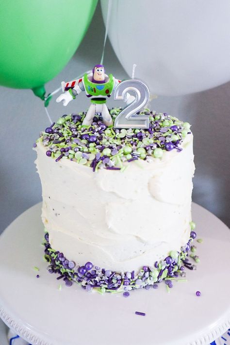 Buzz lightyear birthday cake | Buzz lightyear birthday, Buzz lightyear birthday party, 2nd birthday party for boys Buzz Light Year Sheet Cake, Buzz Lighter Cake, Two Year Old Buzz Lightyear Party, Buzz Lightyear Dessert, Buzz Lightyear Smash Cake, Buzz Lightyear Cake Pops, Simple Buzz Lightyear Cake, Buzz Birthday Party Ideas, Buzz Cake Lightyear