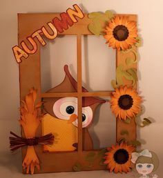 My Crafting Channel Fall Decor Ideas For Kindergarten, Autumn School Decoration, Autumn Wall Decor, Fall Classroom Decorations, Fall Arts And Crafts, Paper Flower Art, Owl Crafts, Autumn Crafts, Fall Projects