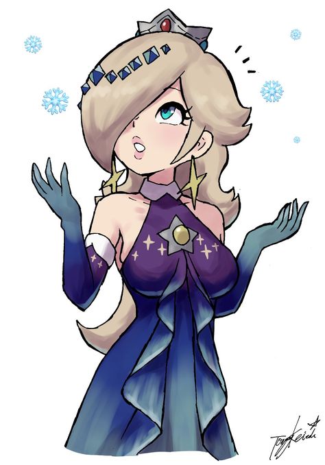 Princesses Fanart, Rosalina Art, Duo Cosplay, Nintendo Girl, Rosalina Mario, Harmonie Mario, Metal Mario, Nintendo Tattoo, Princess Rosalina