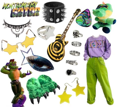 Monty Inspired Outfits, Monty Gator Inspired Outfits, Animatronics Outfit, Glamrock Freddy Outfit Ideas, Monty Fnaf Outfit, Monty Cosplay Fnaf, Sun And Moon Fnaf Inspired Outfits, Fnaf Inspired Outfits, Fnaf Outfit Ideas