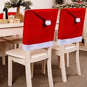 SearchI Christmas Chair Covers Set of 4, Stretch Red Flannel Xmas Chair Back Covers, Santa Hats Dining Chair Covers Slipcover for Holiday Christmas Decoration Dining Chair Covers Slipcovers, Dining Room Seat Covers, Kitchen Chair Covers, Chair Covers Slipcover, Christmas Chair Covers, Chair Back Covers, Christmas Chair, Christmas Dining Room, Washable Slipcovers