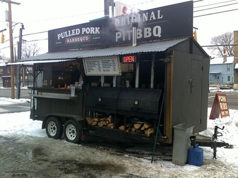 Cool food trailer Smoker Food Ideas, Asian Pork Loin, Trailer Grill, Goto Recipe, Custom Bbq Smokers, Bbq Smoker Trailer, Bbq Stand, Bbq Pit Smoker, Smoker Trailer