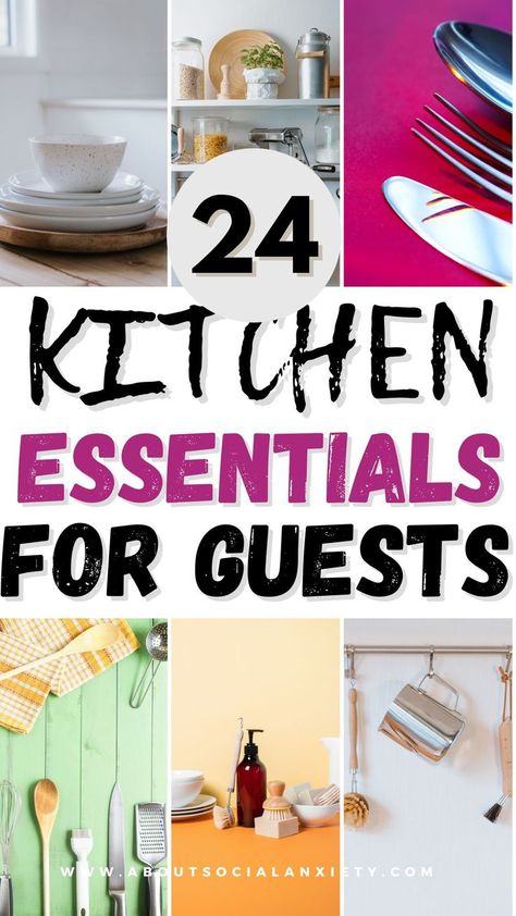 Are you wondering what kitchen essentials you should stock for guests to make them feel welcome? This post shares the 24 most popular kitchen essentials you should make sure your kitchen has so that guests feel at home. Ideas include things like an electric kettle, a reliable coffee maker, and a microwave oven. Also sharing kitchen essentials lists, kitchen essentials ideas, and kitchen essentials for your home. Kitchen Essentials List, Organization Apps, Popular Kitchens, Essentials List, Pantry Organization, Organization Bedroom, Microwave Oven, Electric Kettle, Kitchen Essentials