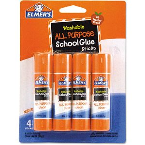 Elmer's Washable School Glue Sticks, .24 oz, 4pk Elmers Glue Stick, Tissue Flowers, Elmer's Glue, School Glue, Glue Stick, Gift Toppers, Glue Sticks, School Shopping, School Projects