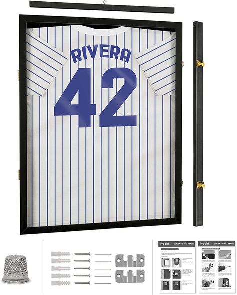 Amazon.com: Jersey Frame Display Case Jersey Shadow Box Memorabilia Display Cases Jersey Display Case Acrylic Anti Fade UV Protection Jersey Display Frame for Football Jerseys Military Uniform Shirt Color Black : Everything Else Jersey Hanger, Jersey Frame, Jersey Display Case, Hockey Sport, Memorabilia Display, Jersey Display, Shirt Display, Framed Jersey, Gifts For Sports Fans