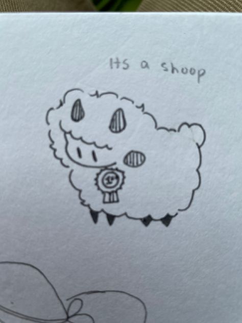 Silly Animal Doodles, Silly Animal Drawings, Cute Sheep Drawing, Silly Drawings Doodles, Funny Animal Drawings, Sheep Doodle, Weird Doodles, Cute Lil Doodles, Lil Doodles