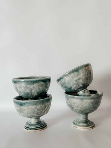 Handmade Glazed Pottery Goblets (Free Shipping) | Vintage Keepers Fireplace Pictures, Fall Furniture, Kitchen Cups, Table Top Lamps, Glazed Pottery, Shop Art Prints, Glazes For Pottery, Vases And Vessels, Table Top Decor