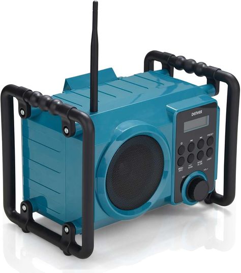 Work Radio DAB Radio Portable With Floodlight DAB Site Radio, Bluetooth Splash Proof Rechargeable FM Radio AUX IN, JobSite, Worksite Or Garden Radio Radio Play, Dab Radio, Work Site, Work Environment, Fm Radio, Rechargeable Battery, Working Area, Power Adapter, Tech Gadgets