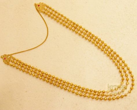 3 line chain saradu in 22kt Gold Diamond Gold Earrings, Bracelets Diamond, Pure Gold Jewellery, Gold Jewelry Simple Necklace, Jewellery Necklaces, Gold Necklace Indian Bridal Jewelry, Gold Pendant Jewelry, Gold Wedding Jewelry, Antique Gold Jewelry