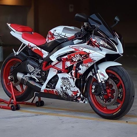 Ninja Bike, Pink Motorcycle, Motocross Love, Image Moto, White Motorcycle, Red Motorcycle, Motorcross Bike, Custom Street Bikes, Custom Sport Bikes