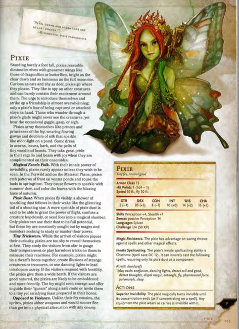 Feywilds Dnd, Fey Animals Dnd, Feywild Monsters 5e, D&d Fairy, Dnd 5e Fairy Race, Archfey Stat Block, Fairy 5e Art, Dnd 5e Homebrew Monsters Fey, Fey Dnd