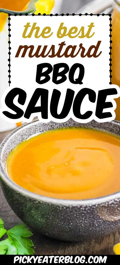 Honey Mustard Bbq Sauce Recipe, Mustard Sauce For Pork, Chicken Sandwich Sauce, Mustard Based Bbq Sauce, Pulled Pork Sauce, Homemade Barbecue Sauce Recipe, Easy Bbq Sauce, Bbq Sauce Homemade Easy, Barbecue Sauce Recipe