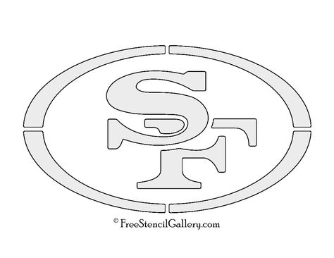 NFL San Francisco 49Ers Stencil San Francisco 49ers Funny, 49ers Tattoo, 49ers Crafts, 49ers Gift Ideas, 49ers Funny, Football Coloring Pages, 49ers Logo, San Francisco 49ers Logo, Nfl Football 49ers