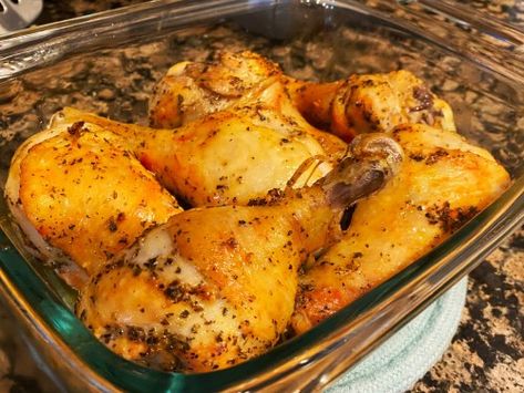 Puerto Rican Pollo al Horno Recipe | Baked Chicken - The Happy Wookiee! Chicken Recipes Puerto Rican, Puerto Rican Roasted Chicken, Puerto Rican Chicken Thighs, Puerto Rican Baked Chicken, Chicken Legs In Oven, Barbecue Chicken Thighs, Puerto Rican Chicken, Oven Baked Chicken Legs, Sofrito Recipe