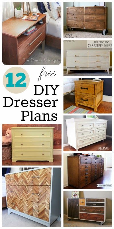 12 (Free) DIY Dresser Plans | Pneumatic Addict Diy Dressers, Diy Dresser Plans, Dresser Plans, Diy Wood Plans, Solid Wood Dresser, Building Furniture, Diy Dresser, Diy Holz, Wood Dresser