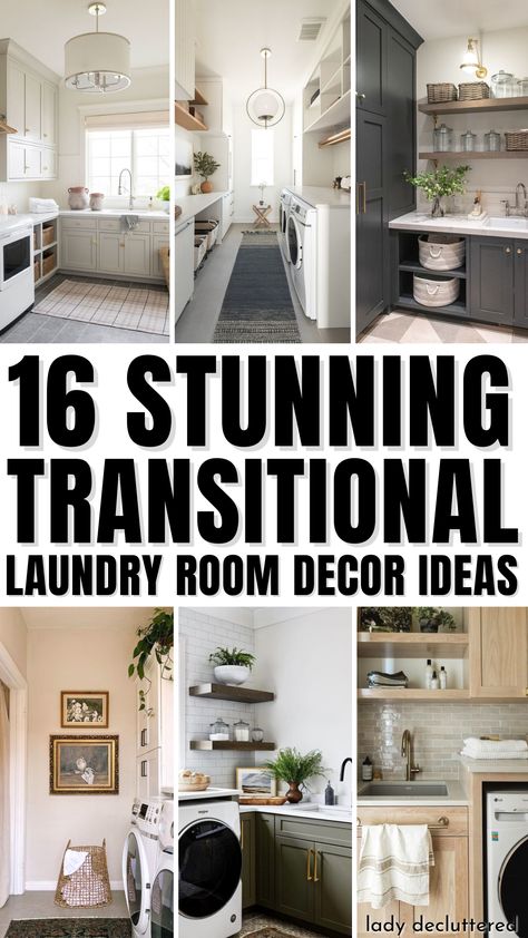 16 Stunning Transitional Laundry Room Decor Ideas Cute Laundry Room Ideas Farmhouse, Laundry Room Design Modern Farmhouse, Laundry Room Transitional, Spanish Style Laundry Room Ideas, Laundry Decor Ideas Small Spaces, Transitional Style Laundry Room, Traditional Laundry Room Design, Transitional Home Design Interiors, Classy Laundry Room Ideas