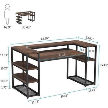 Computer Table Design, Regal Industrial, Steel Furniture Design, Welded Furniture, Industrial Design Furniture, Metal Furniture Design, Office Furniture Design, Brown Furniture, Computer Table