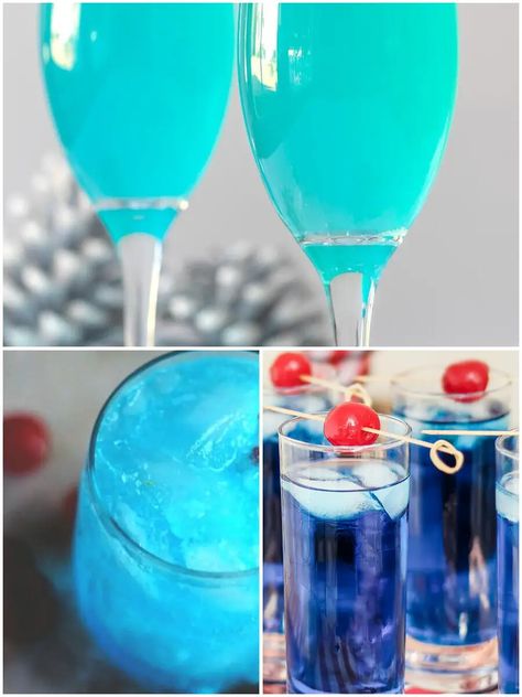 Tiffany Blue Drinks Cocktails, Blue Champagne Cocktails, Tiffany Mimosa Recipe, Tiffany Blue Drinks, Tiffany Blue Punch, Tiffany Blue Cocktail, Blue Punch, Blue Margarita, Open House Parties