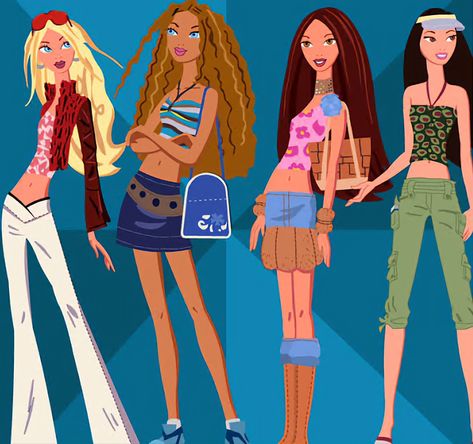 Disney World Aesthetic, Girly Graphics, 2000s Art, 2000s Cartoons, Barbie 2000, Y2k Girl, Scene Outfits, Vintage Barbie Clothes, Cartoon Sketches