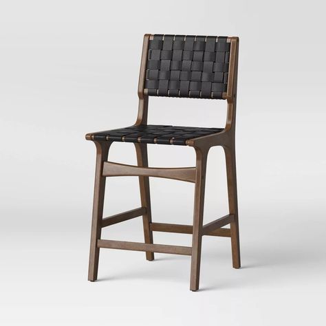 Ceylon Woven Counter Height Barstool - Threshold™ : Target Brown Bar Stools, Drum Coffee Table, Wooden Counter, Comfy Seating, Stool Height, Brass Coffee Table, Black Bar Stools, Counter Height Bar, Outdoor Stools