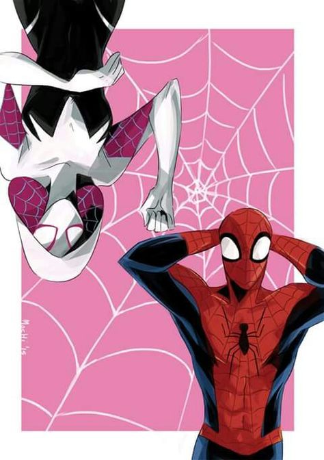 Spider Gwen, The Spider, Black Cat, Spiderman, Marvel, Pink, Black