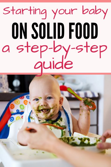 Starting Solids Schedule, Feeding Baby Solids, Starting Solids Baby, Starting Solid Foods, 6 Month Baby Food, Baby Solid Food, 4 Month Old Baby, Baby Led Feeding, First Foods