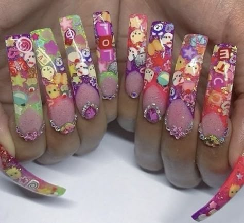 Really Cute Nails, Bling Acrylic Nails, Instagram Nails, Summer Acrylic Nails, Kawaii Nails, Rainbow Nails, Dream Nails, Fire Nails, Funky Nails