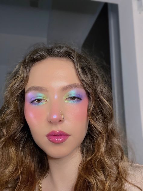 Duochrome Makeup, Fantasy Palette, Brow Glue, Micro Brow Pencil, Polar Lights, Pastel Makeup, Makeup Nails Art, Pride Makeup, Clear Eyes