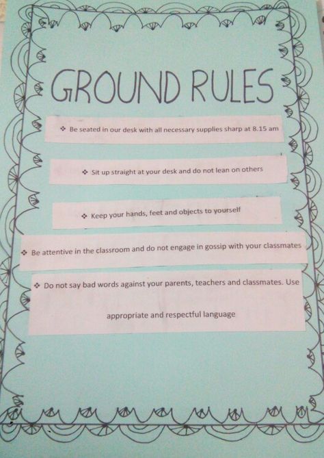 Ground Rules for my class Ground Rules For Classroom, Rules For Classroom, My Class