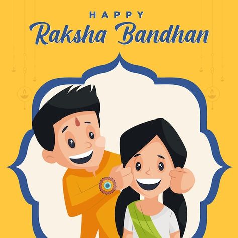 Raksha Bandhan Stickers Printable, Rakhi Stickers Printable For Brother, Rakhi Poster Design, Raksha Bandhan Stickers, Rakhi Tags, Rakshabandhan Stickers, Happy Rakshabandhan Stickers, Brother Sister Cartoon Art, Raksha Bandhan Illustration