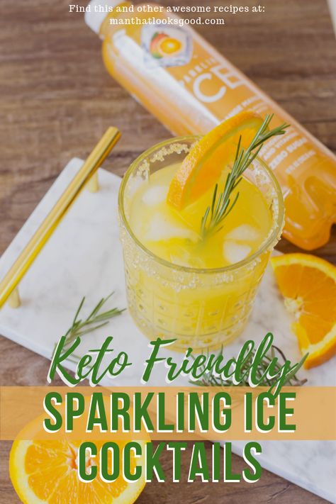 Orange Mango Sparkling Ice Cocktail, Keto Friendly Cocktails, Drinks With Ice Sparkling Water, Ice Sparkling Water Cocktails, Sparkling Ice Cocktails, Ice Cocktails, Mango Cocktail, Cocktail Vodka, Cocktail Gin