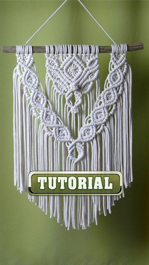 Macrame Wall Hanging Pattern Tutorial Honorable Weaving, How To Make Macrame Wall Hangings, Macrame Patterns Tutorials Wall Hangings, Large Macrame Wall Hanging Pattern, Macrame Wall Hanging Pattern Free, Beginner Macrame Projects, Macrame Tutorial Beginner, Macrame Wall Hanging Pattern, Beginner Macrame